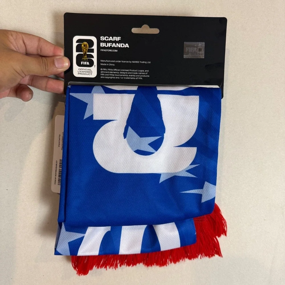 FIFA World Cup 2026 USA Goal Official Licensed Fan Scarf Blue White Red New
